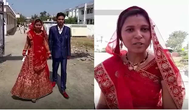 देवास : सास-ससुर का आशीर्वाद लेकर परीक्षा केंद्र पहुंची दुल्हन : विदाई के बाद पति के साथ 150 KM पहुंच कर दिया अंग्रेजी का पेपर